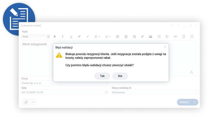 AI, która dba o jakość i zgodność notatek